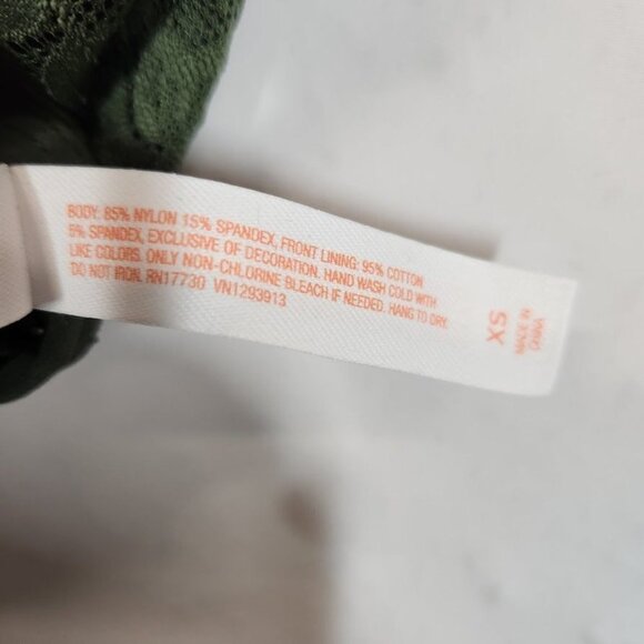 NWT Colsie Women's 80's Lace Brami in Green size XS‎ - Picture 8 of 9